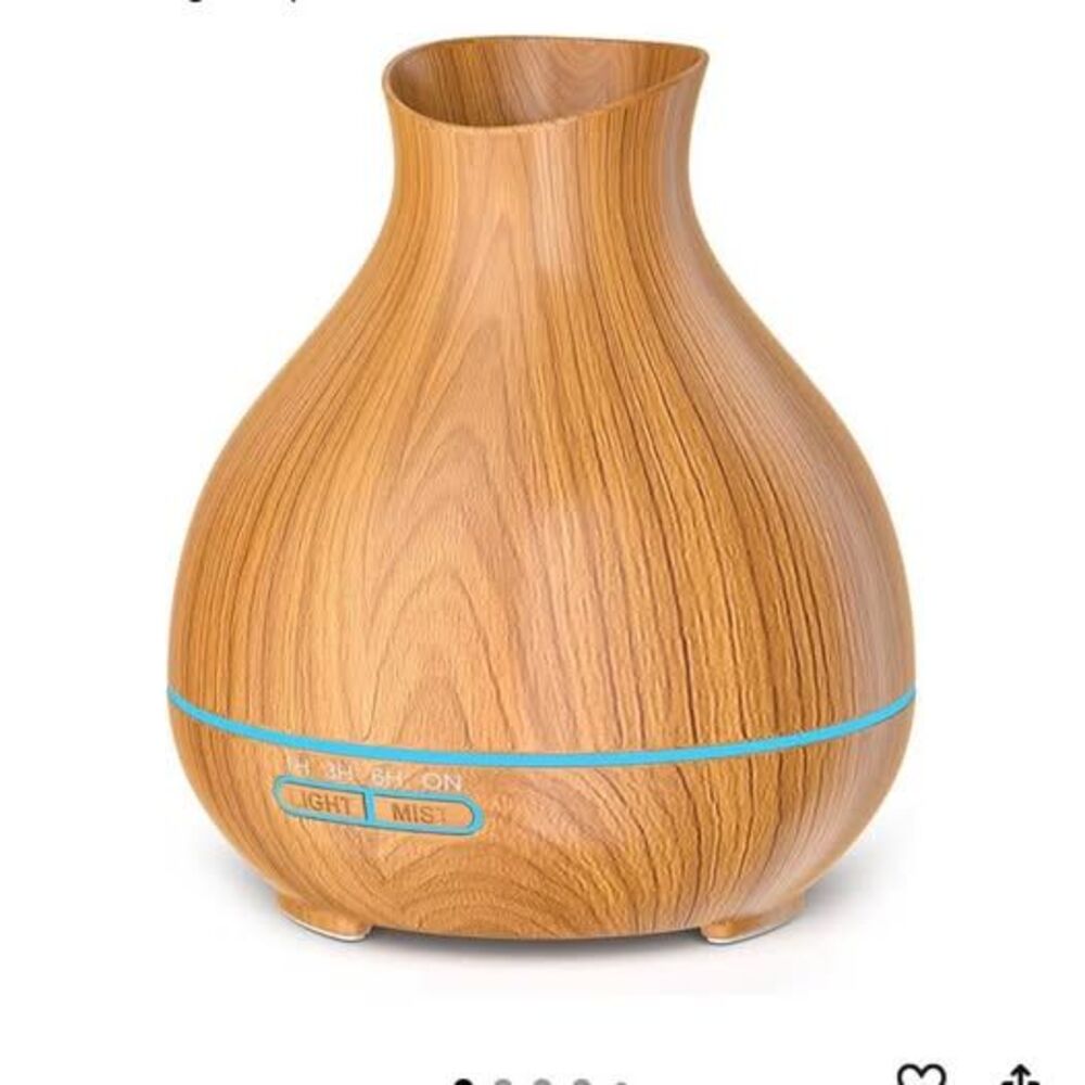 Wood grain cool mist aroma diffuser humidifier with night light